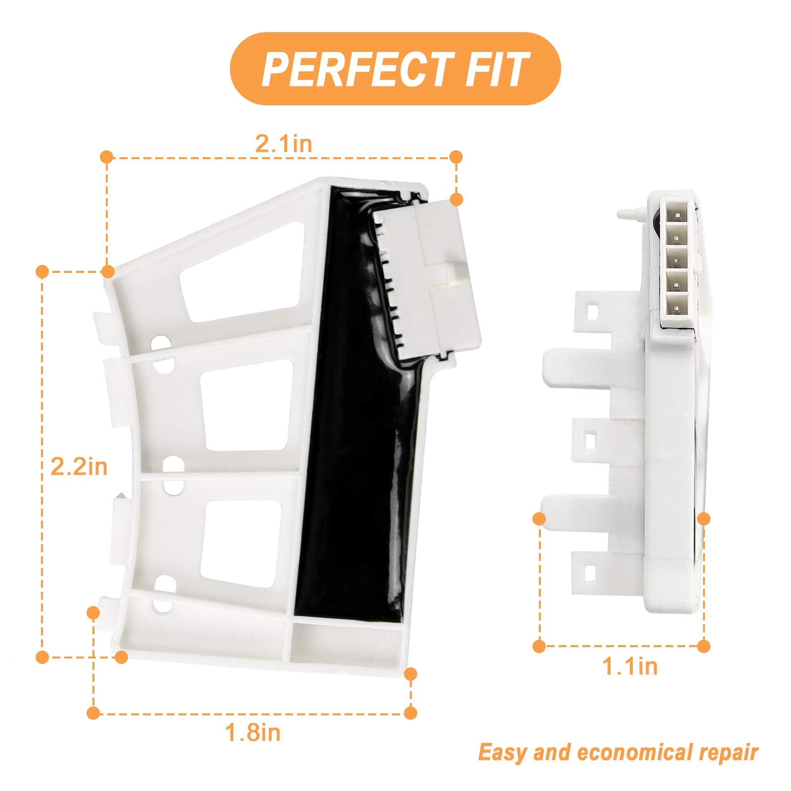 TOMOON sensor next to ruler showing 2.9 by 2.2 inch size for correct fit