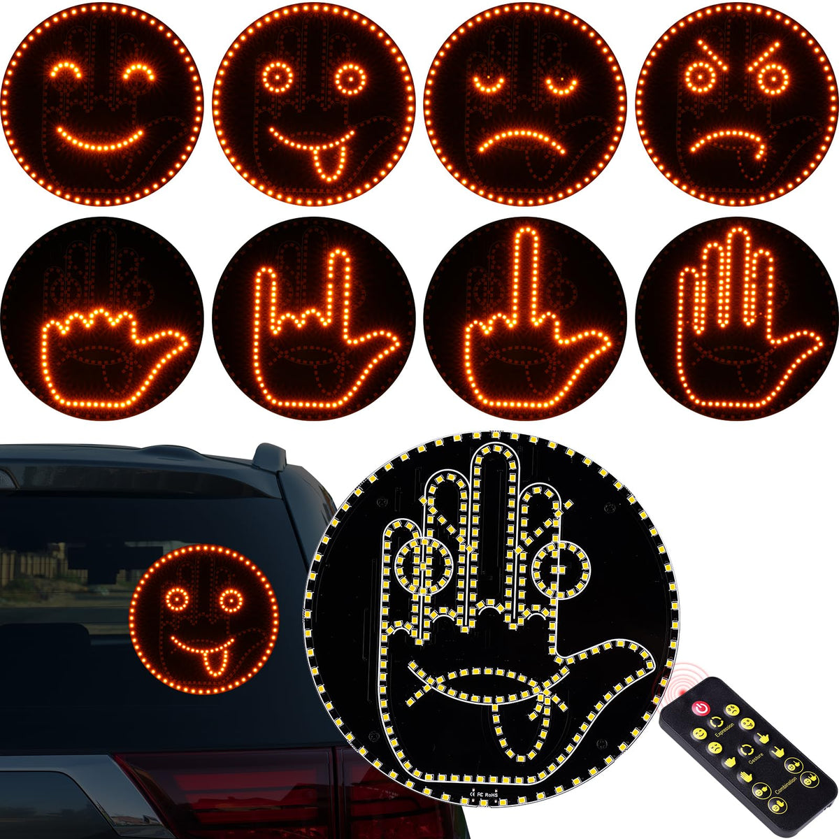 Tomorotec front panel view showing clear hand-gesture display and bright LEDs