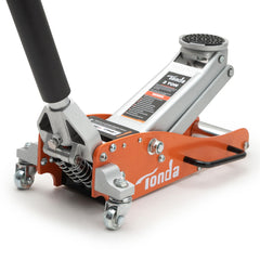 TONDA front view low profile jack showing compact stance and easy access