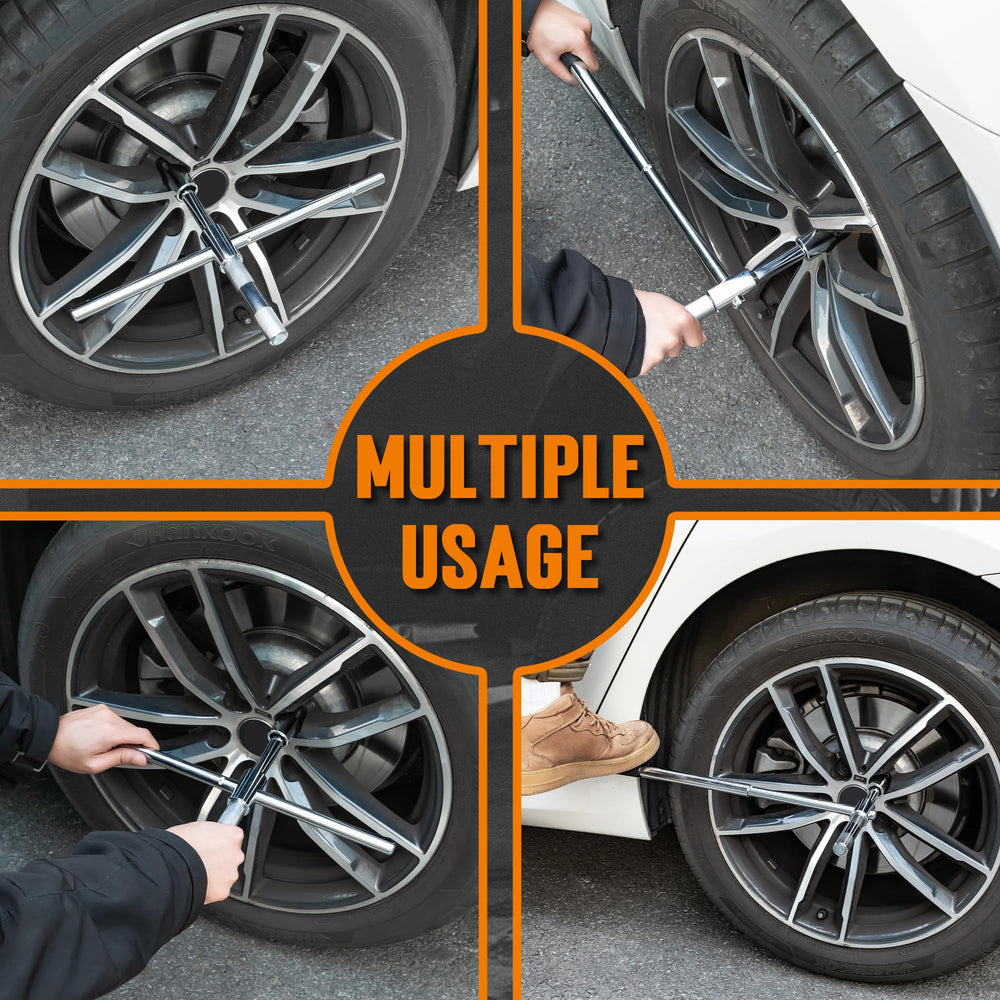 TONDA wrench used at roadside on vehicle wheel illustrating emergency readiness