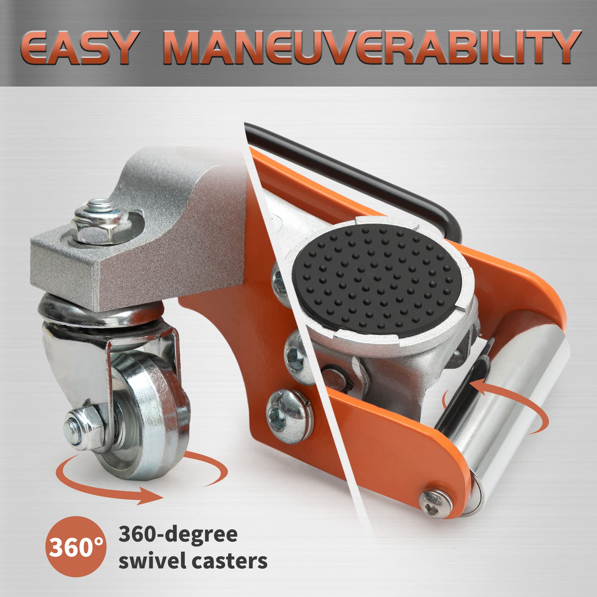 TONDA swivel casters and side handle for quick positioning and transport