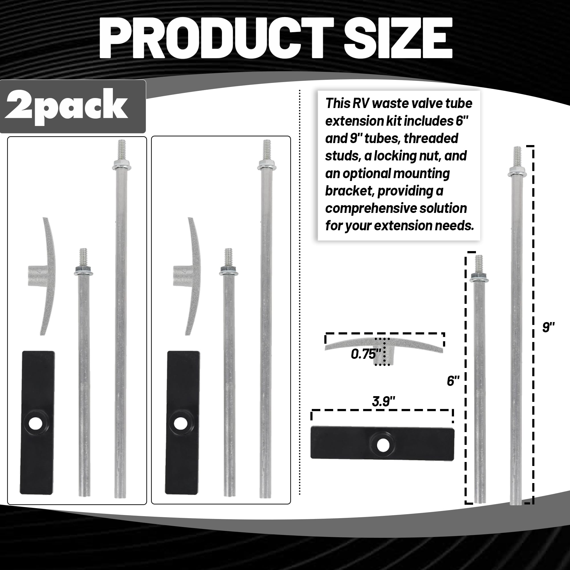 TonGass close-up of threaded stud offering precise adjustable fit