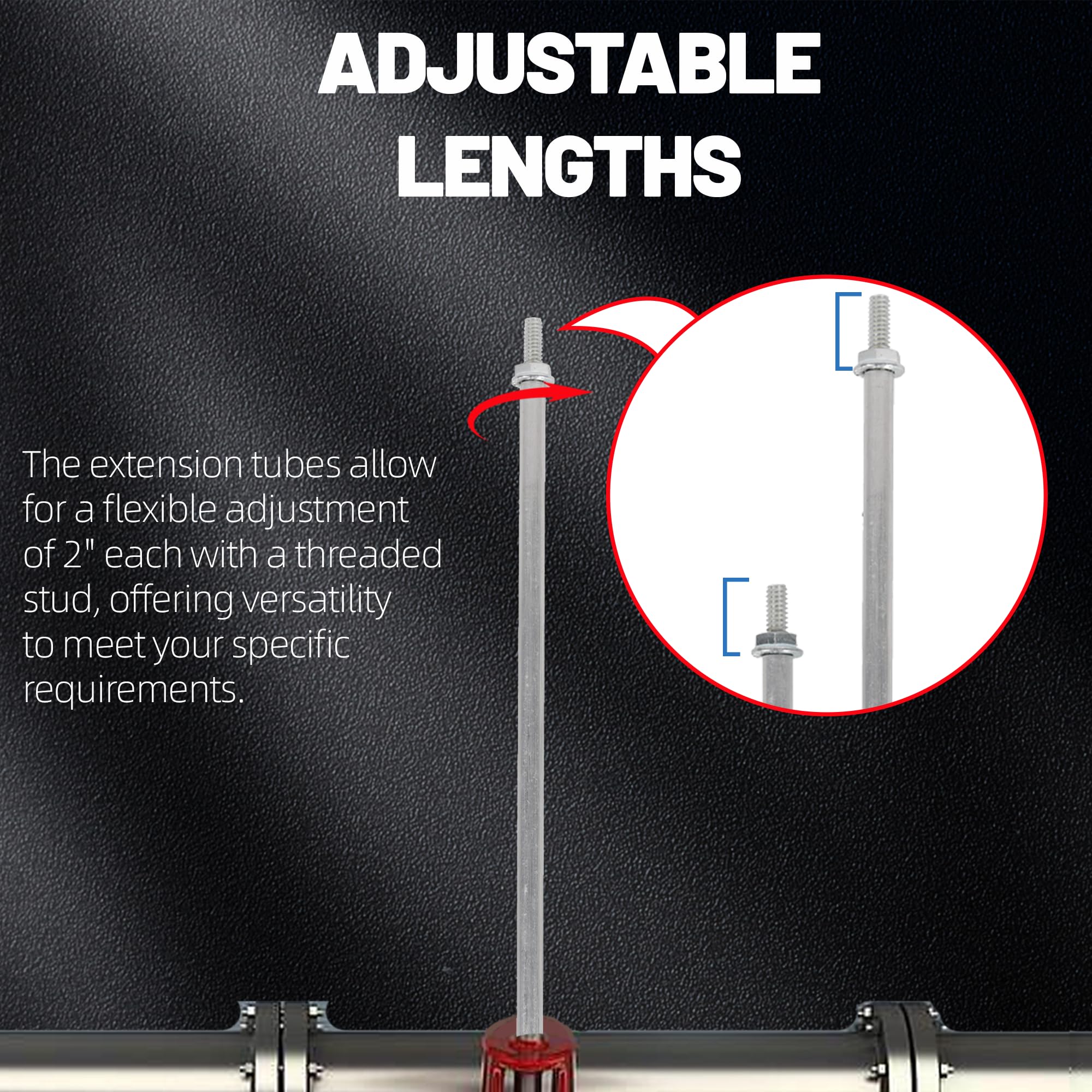 TonGass tubes side-by-side showing 6 inch and 9 inch length options