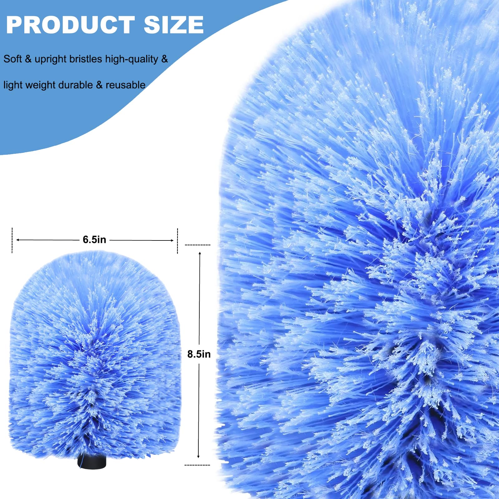 Tonmp close-up of nylon bristle tips and roots highlighting gentle yet durable dust capture