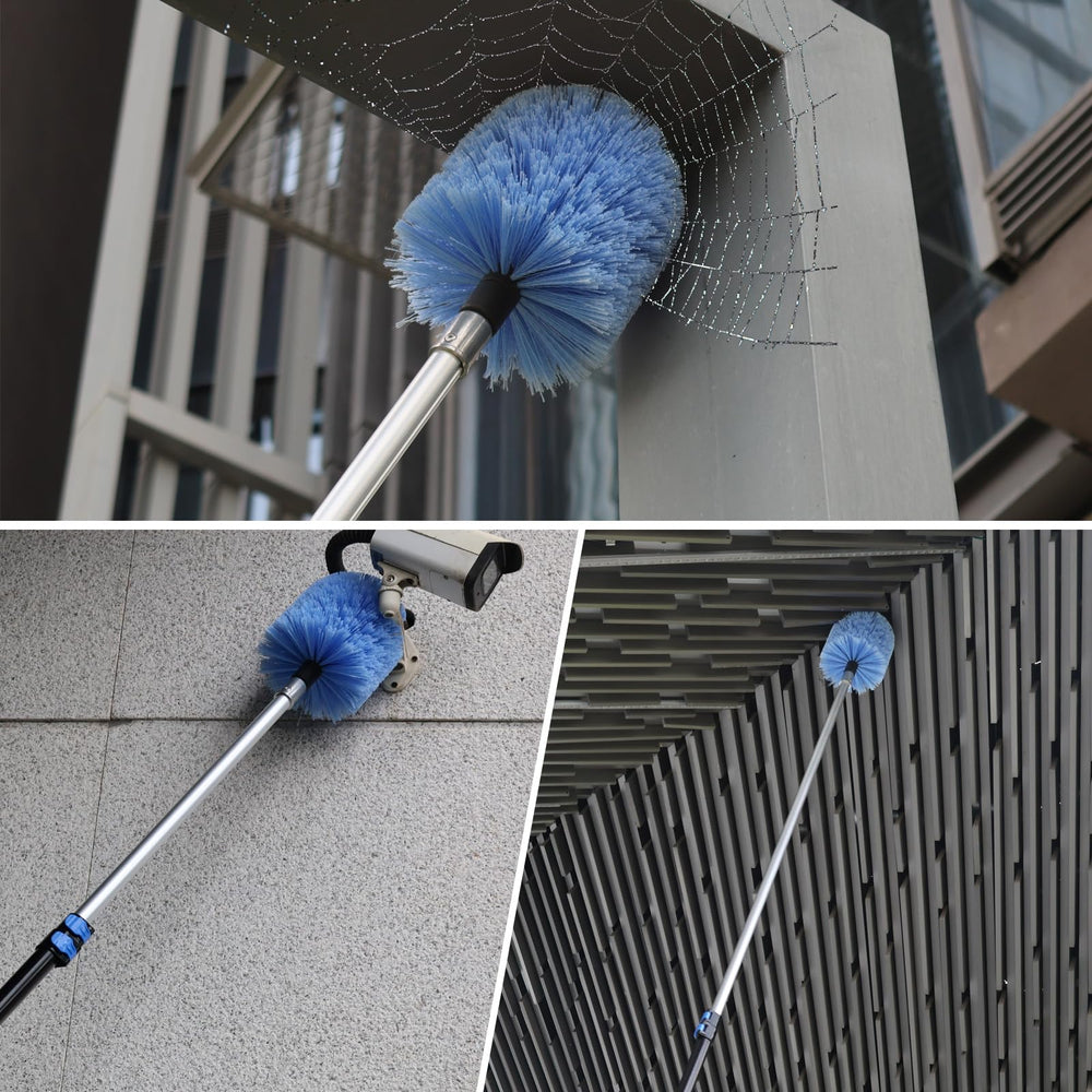 Tonmp duster head cleaning house eaves outdoors for quick removal of cobwebs and debris