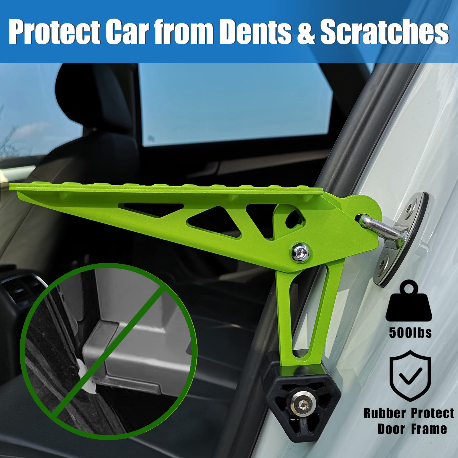 TOOENJOY step installed on SUV door latch for safe roof access and secure hold