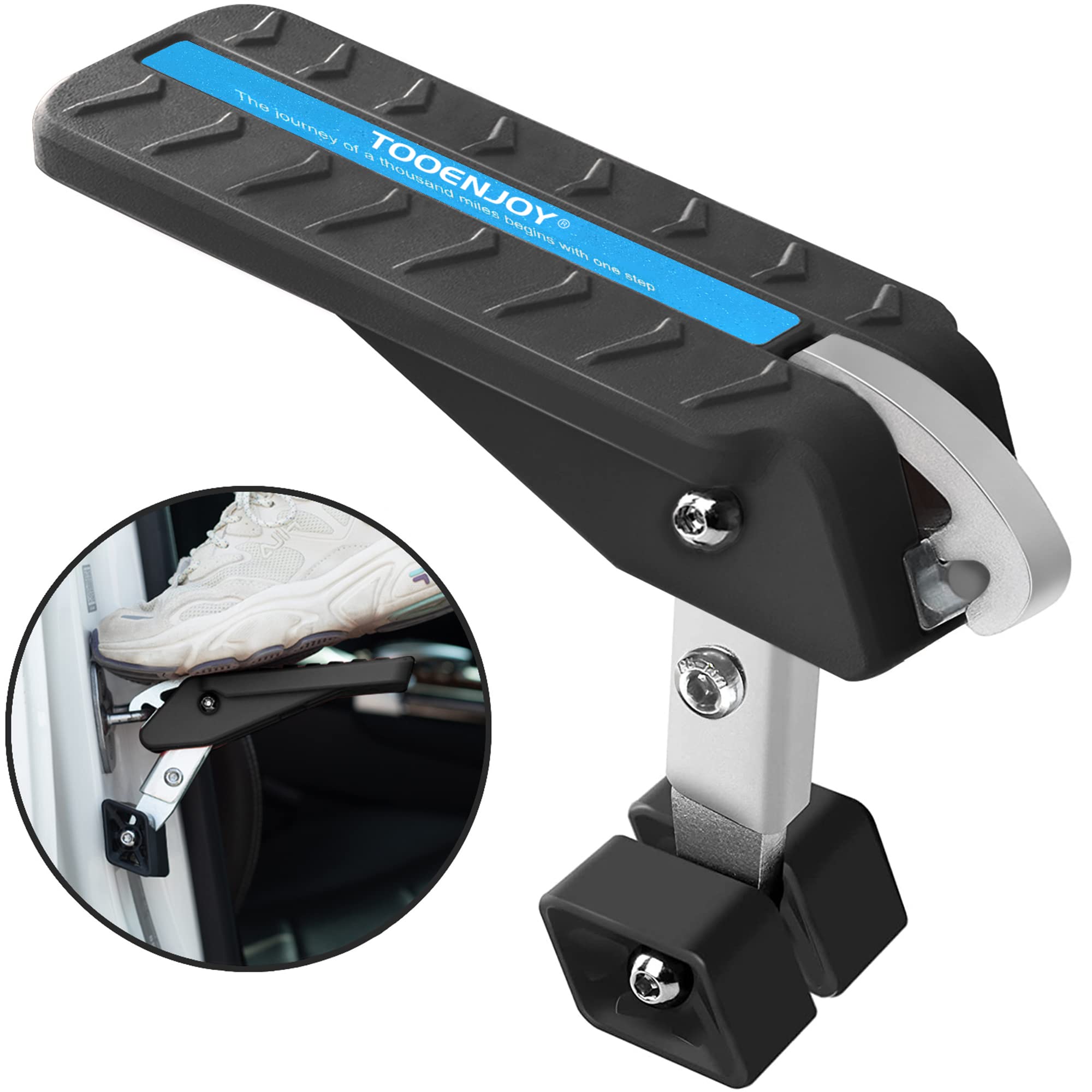 TOOENJOY front view of latch step showing platform and structure for durable roof access
