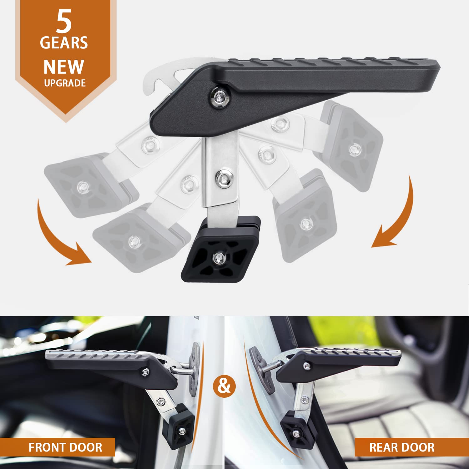 TOOENJOY coated 360-degree hook and locking gear ensuring stable latch attachment