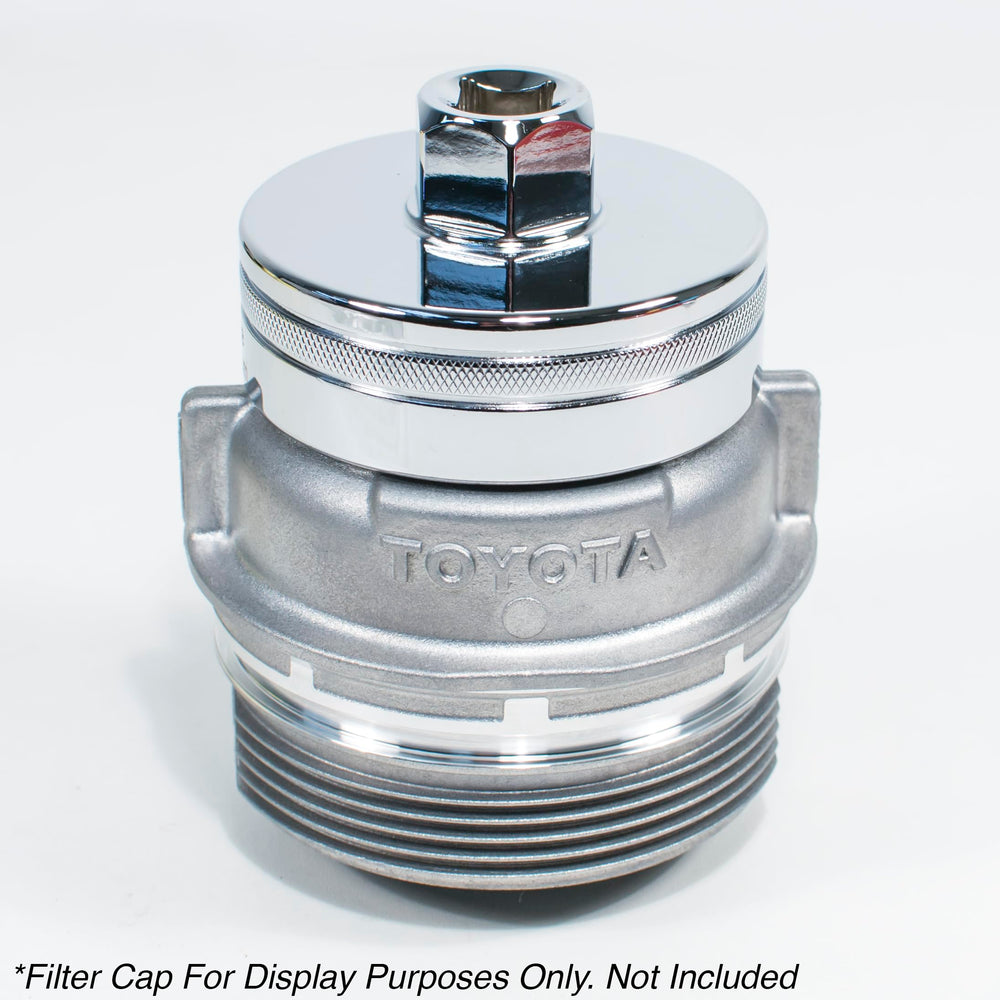 Tool Guy Republic socket in use on Toyota oil filter housing for safe removal