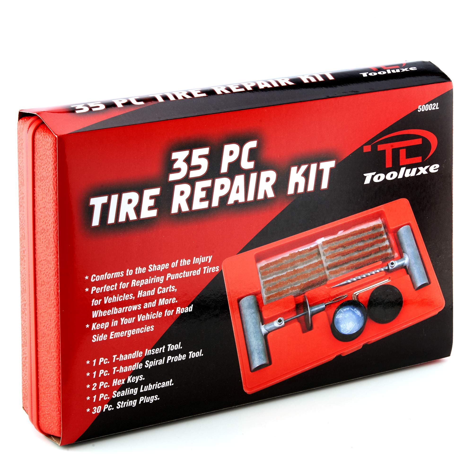 Tooluxe blow-mold storage case in trunk showing tidy storage and travel readiness