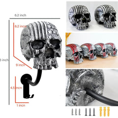 Tooyuart skull helmet holder closeup resin detail highlighting durable finish