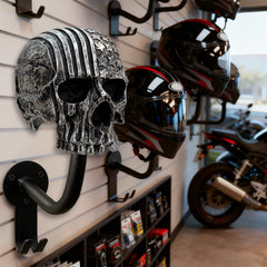Tooyuart skull helmet holder double hooks detail for coats and keys