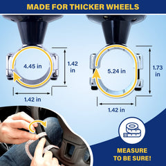 Top Life mounted on a semi truck wheel demonstrating easier one-hand steering benefit