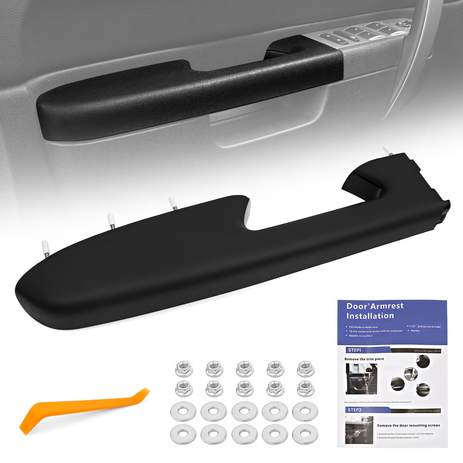 TOP-MAX front left armrest panel front view showing restored appearance and support
