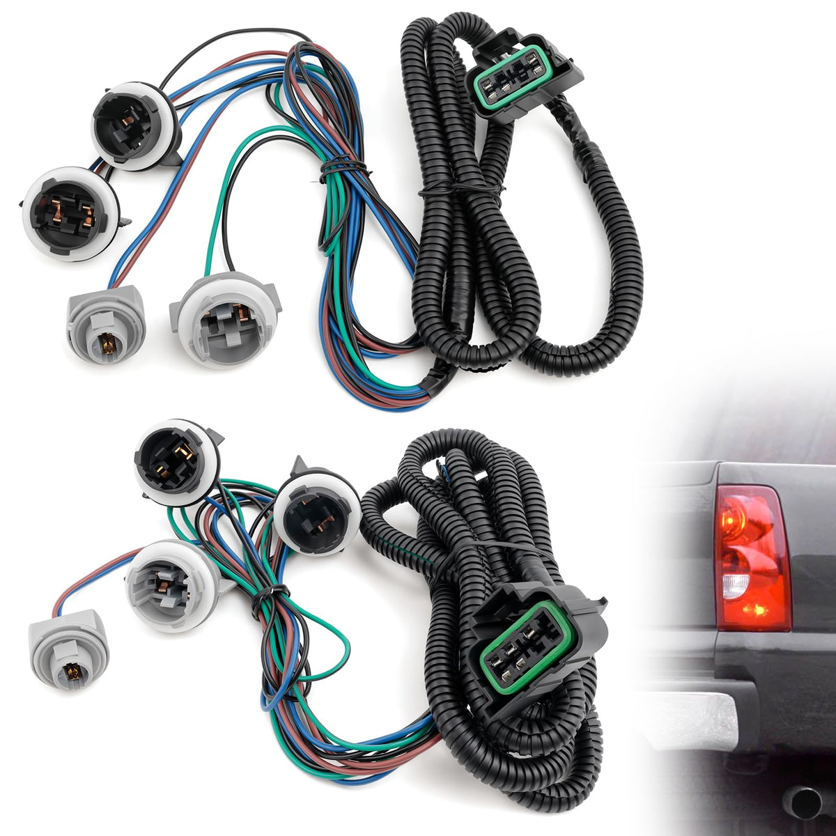 TOP-MAX front view of harness kit showing both left and right units for quick fit identification