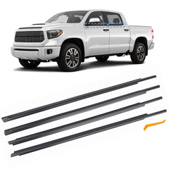 TOP-MAX front passenger molding installed showing precise fit and reduced wind noise