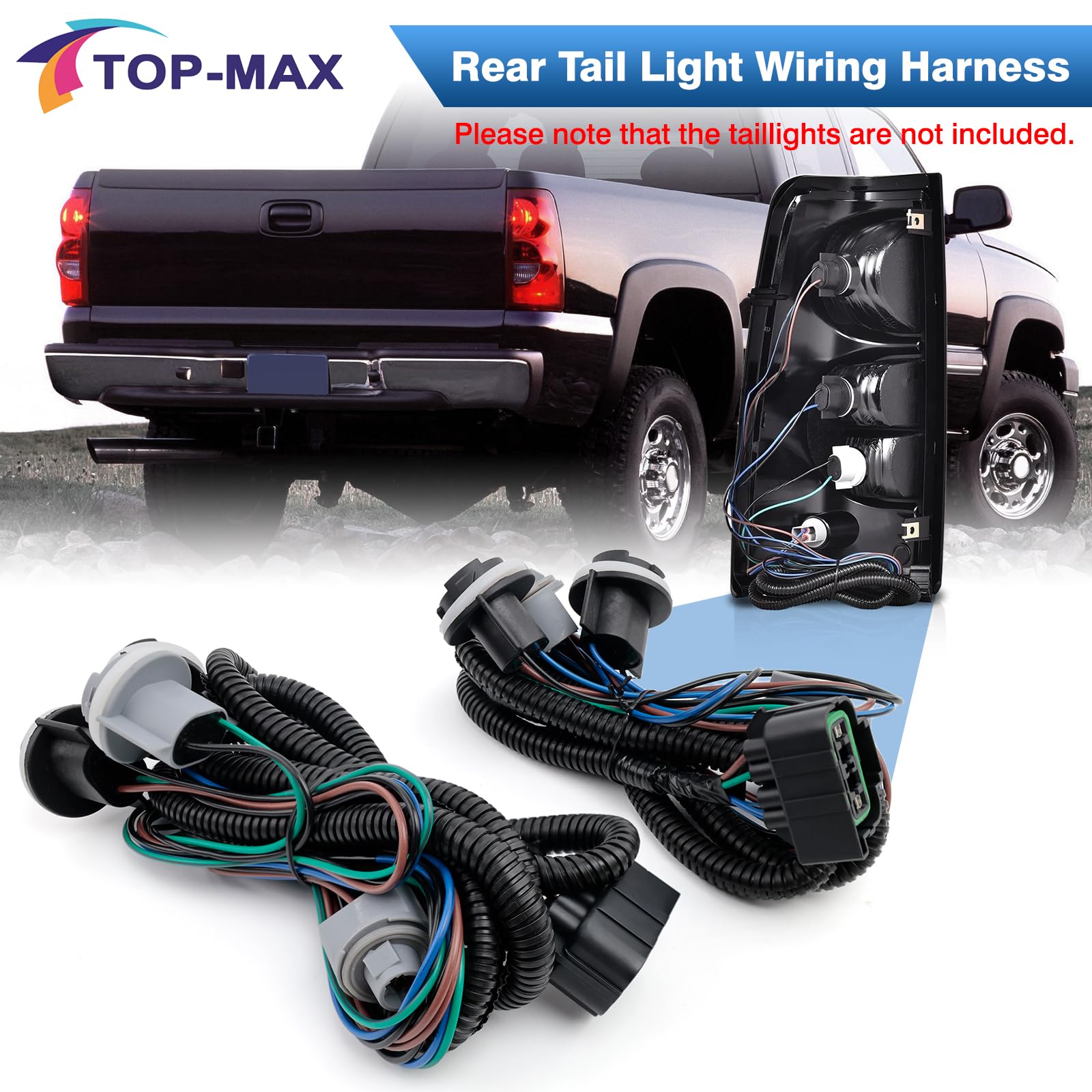 TOP-MAX harness length comparison highlighting longer right-side harness for correct orientation