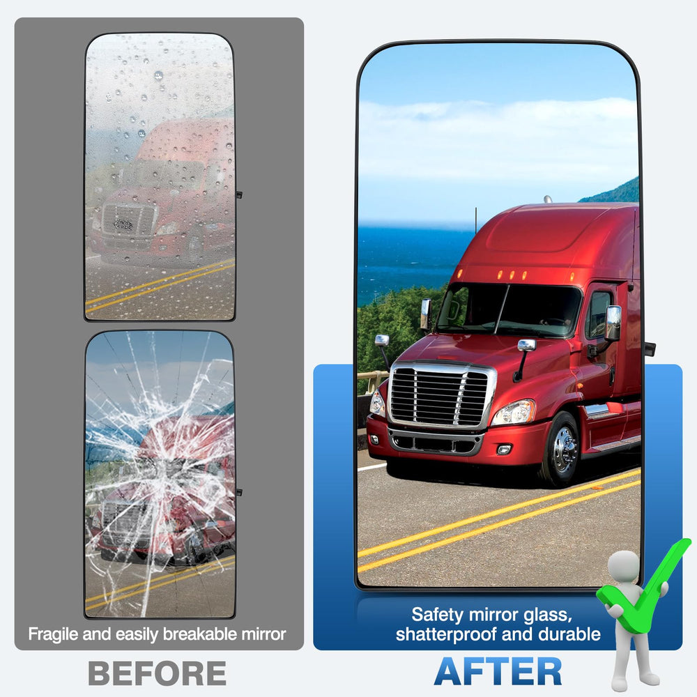 TOP-MAX installed on driver side Cascadia restoring rear view clarity