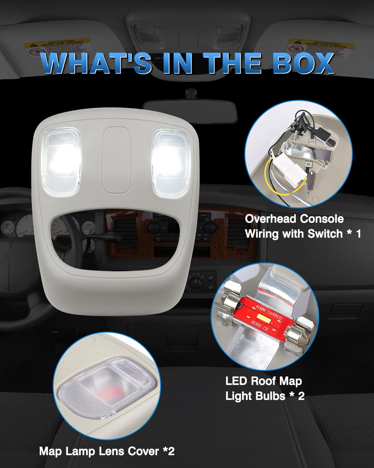 TOP-MAX packaging and contents showing included assembly, bulbs, and installation readiness