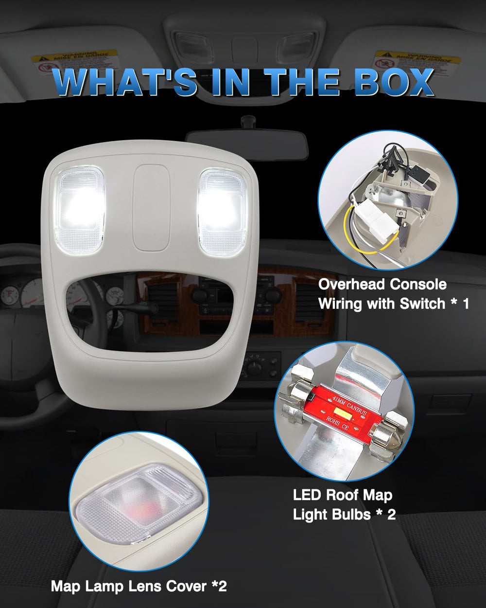 TOP-MAX packaging and contents showing included assembly, bulbs, and installation readiness