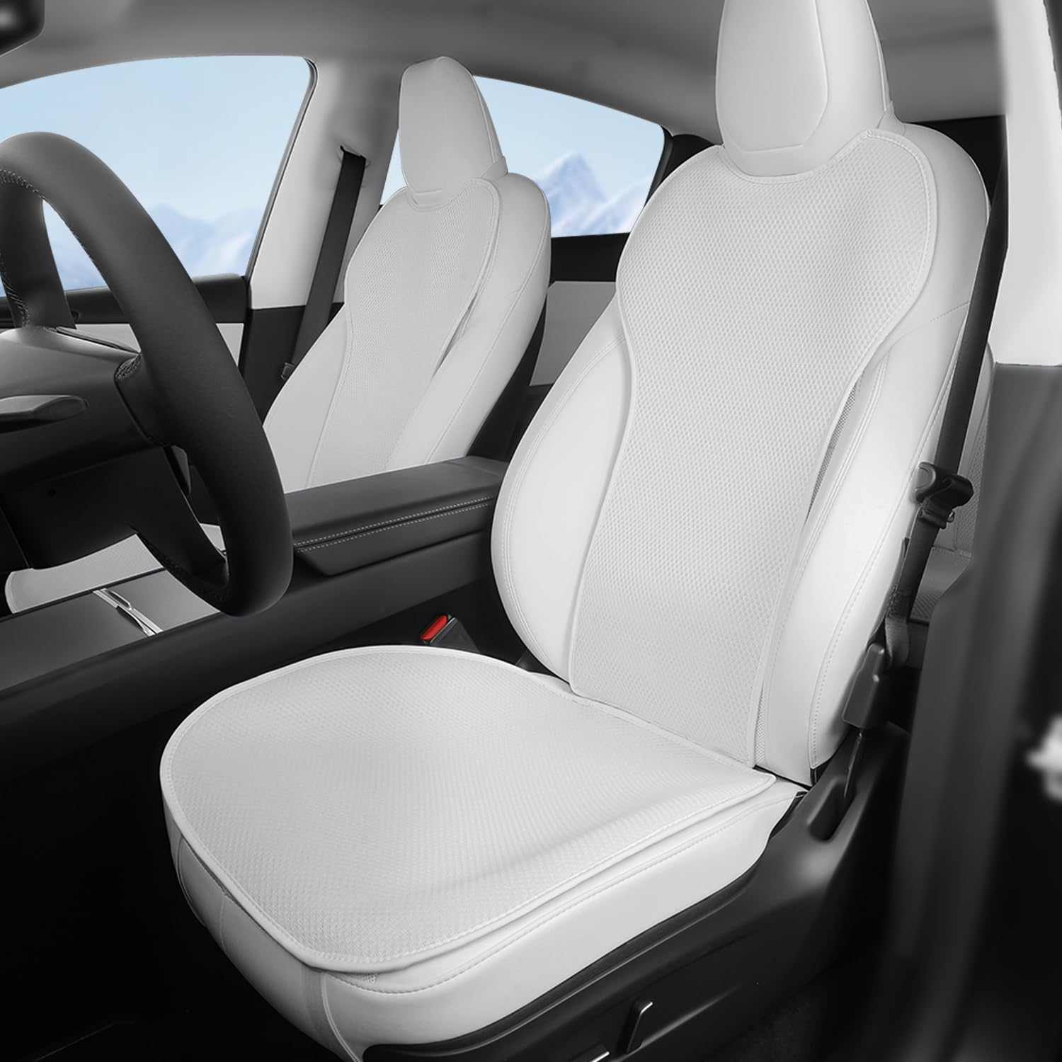 TOPABYTE front seat cover front view showing clean protection and fit