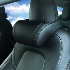 TOPABYTE front view of black neck pillow showing shape and comfort