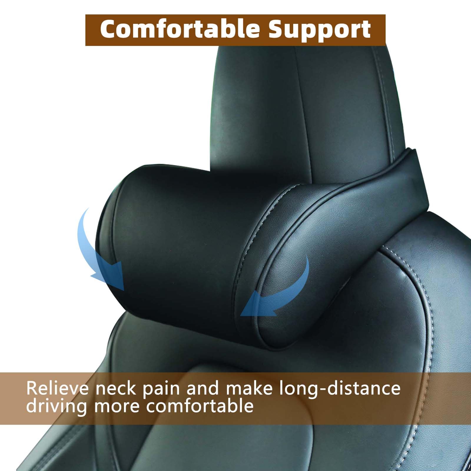 TOPABYTE installed on a car seat providing steady head stabilization