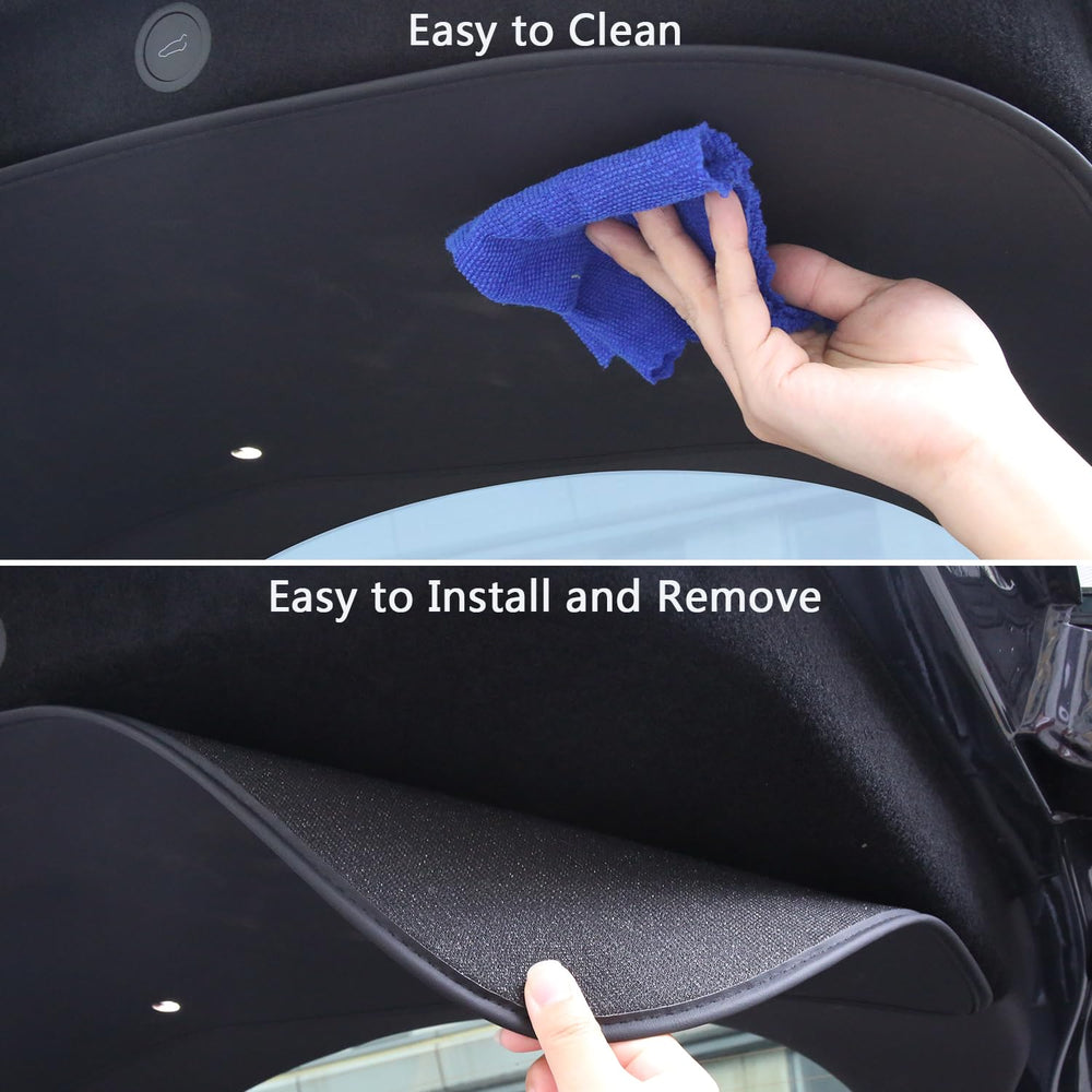 TOPABYTE mat with luggage and dog demonstrating scratch protection and easy cleanup