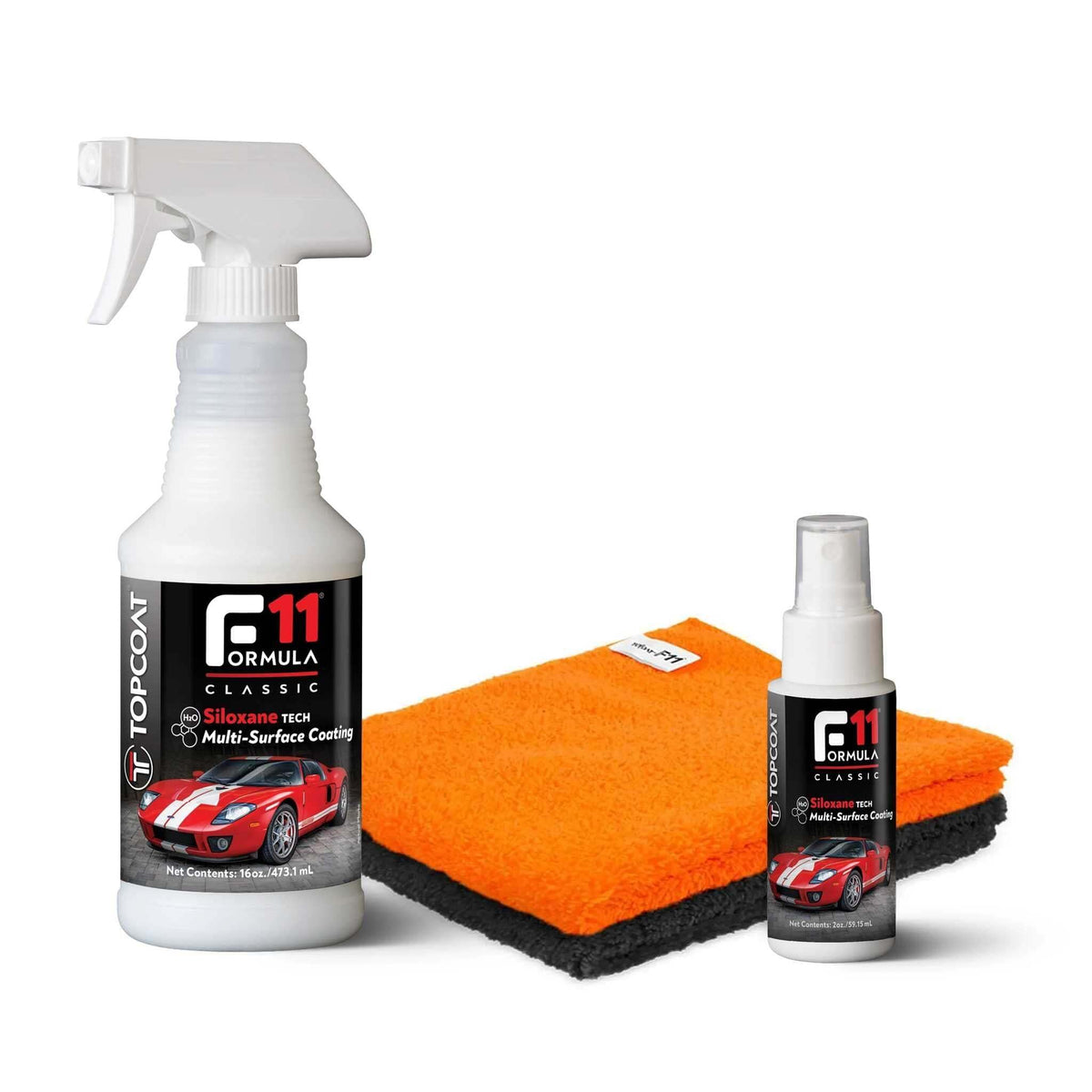 TopCoat F11 front packaging showing kit contents and benefits