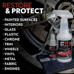 TopCoat F11 travel bottle with microfiber towels for portable detailing