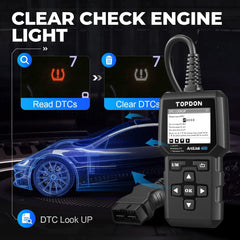 TOPDON AL400 live-data graph view visualizing engine parameters for troubleshooting