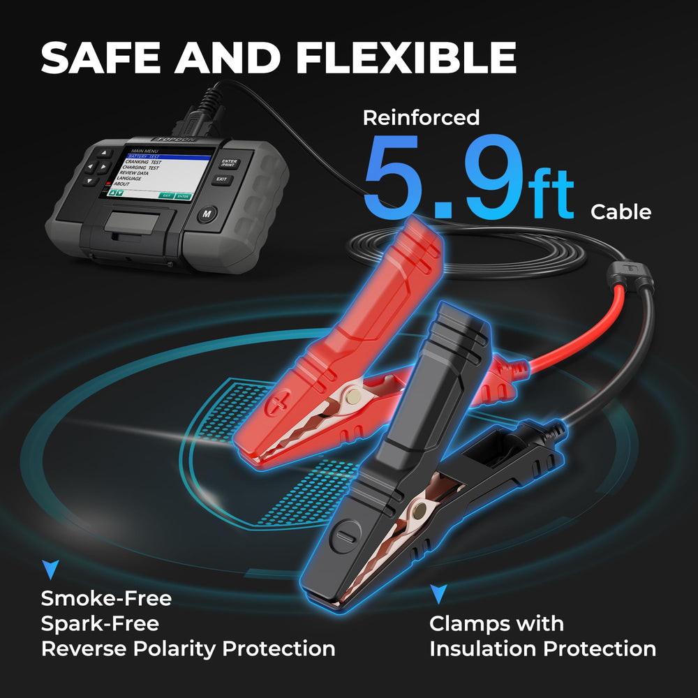 TOPDON BT600 held by hand to show size and portability for mobile technicians benefit
