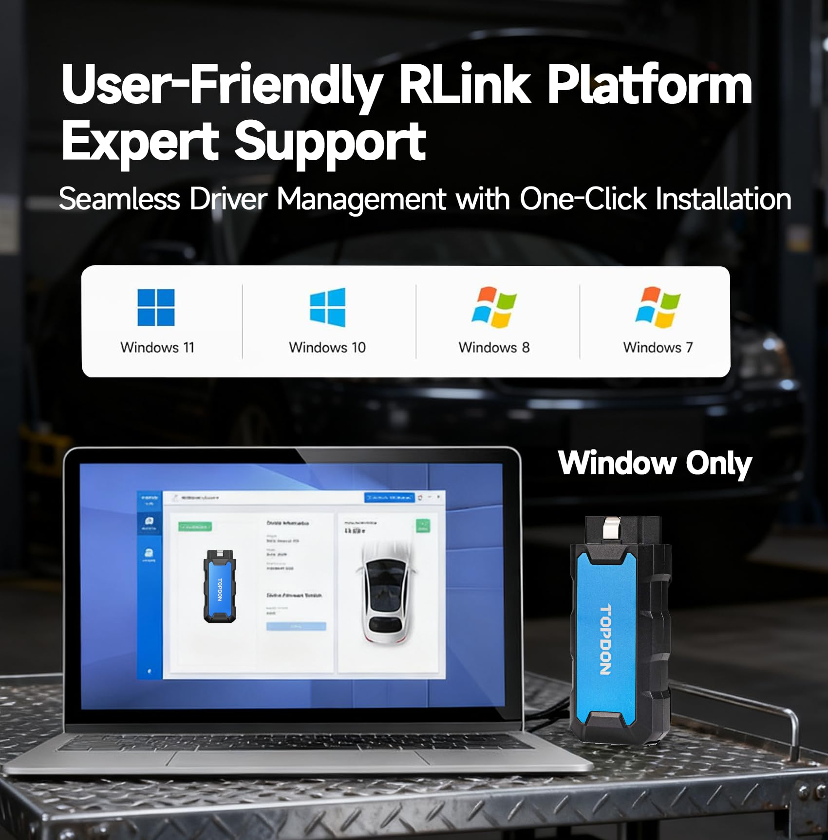TOPDON RLink X7 neatly stored in included carry case for organized transport