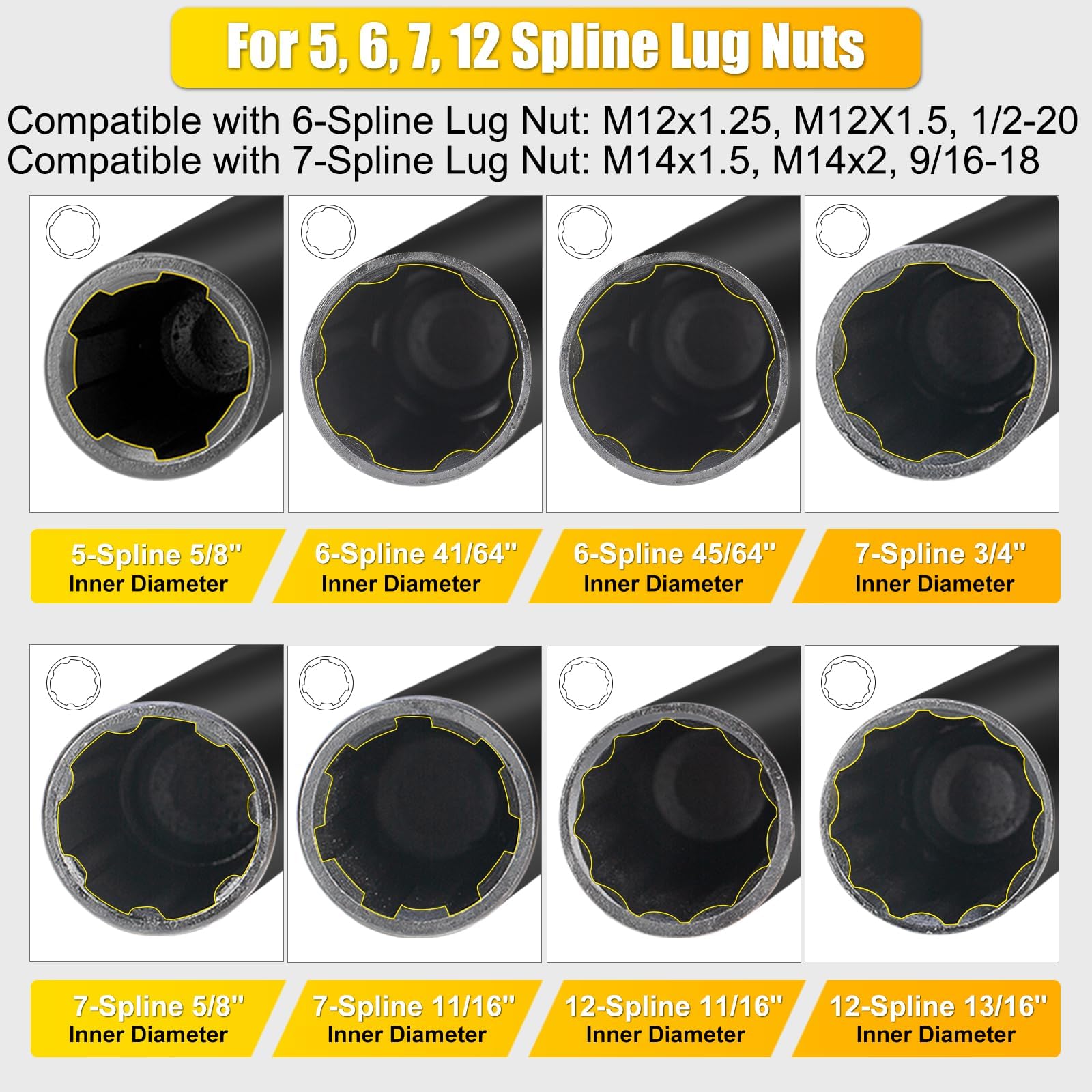 Topec double hex drive view illustrating compatibility with common wrenches