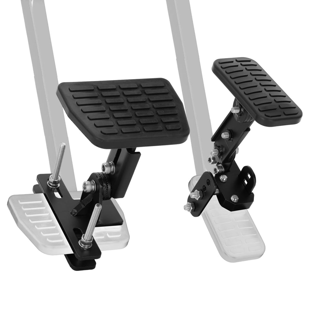 Topfurn front view installed pedals showing improved reach and control