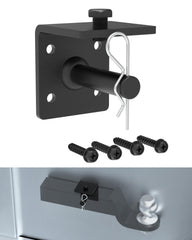 TOPICK front view of hitch holder showing compact profile and secure fit