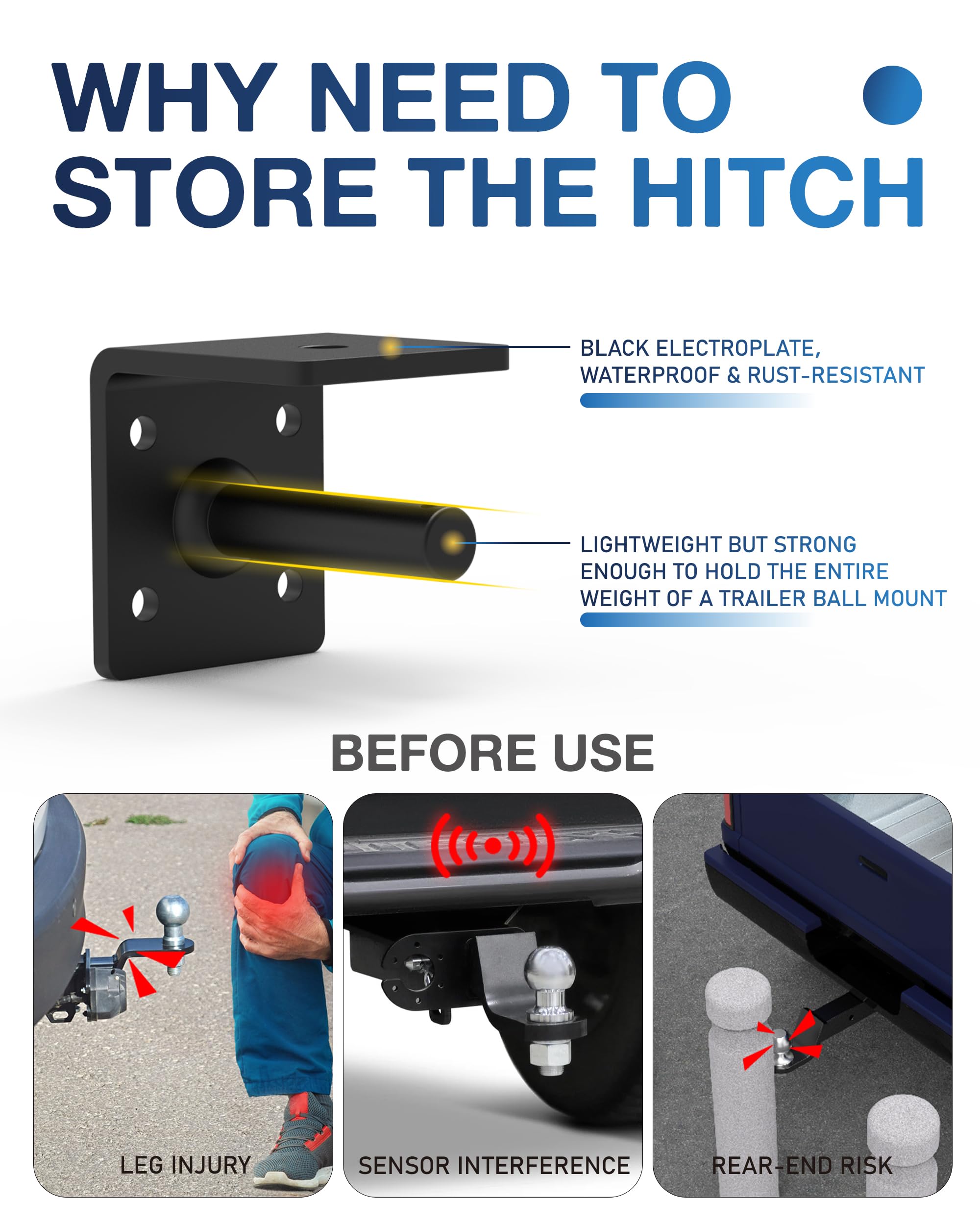 TOPICK holder with a 2" ball mount installed for quick access