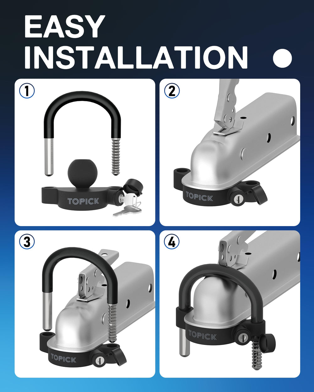 TOPICK rubber dust cap protecting lock cylinder from water and debris
