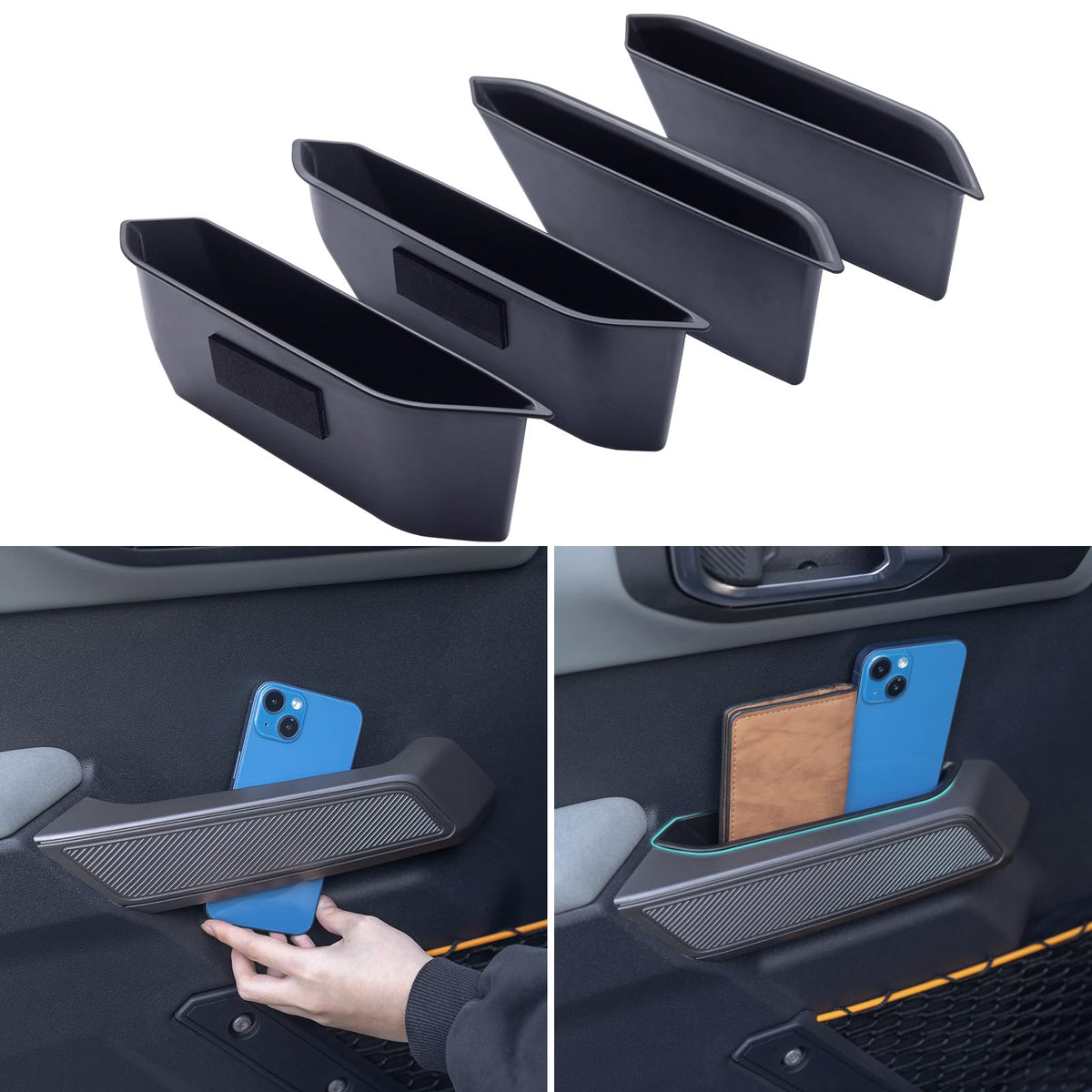 TOPINSTALL front passenger door storage installed provides quick-access organization
