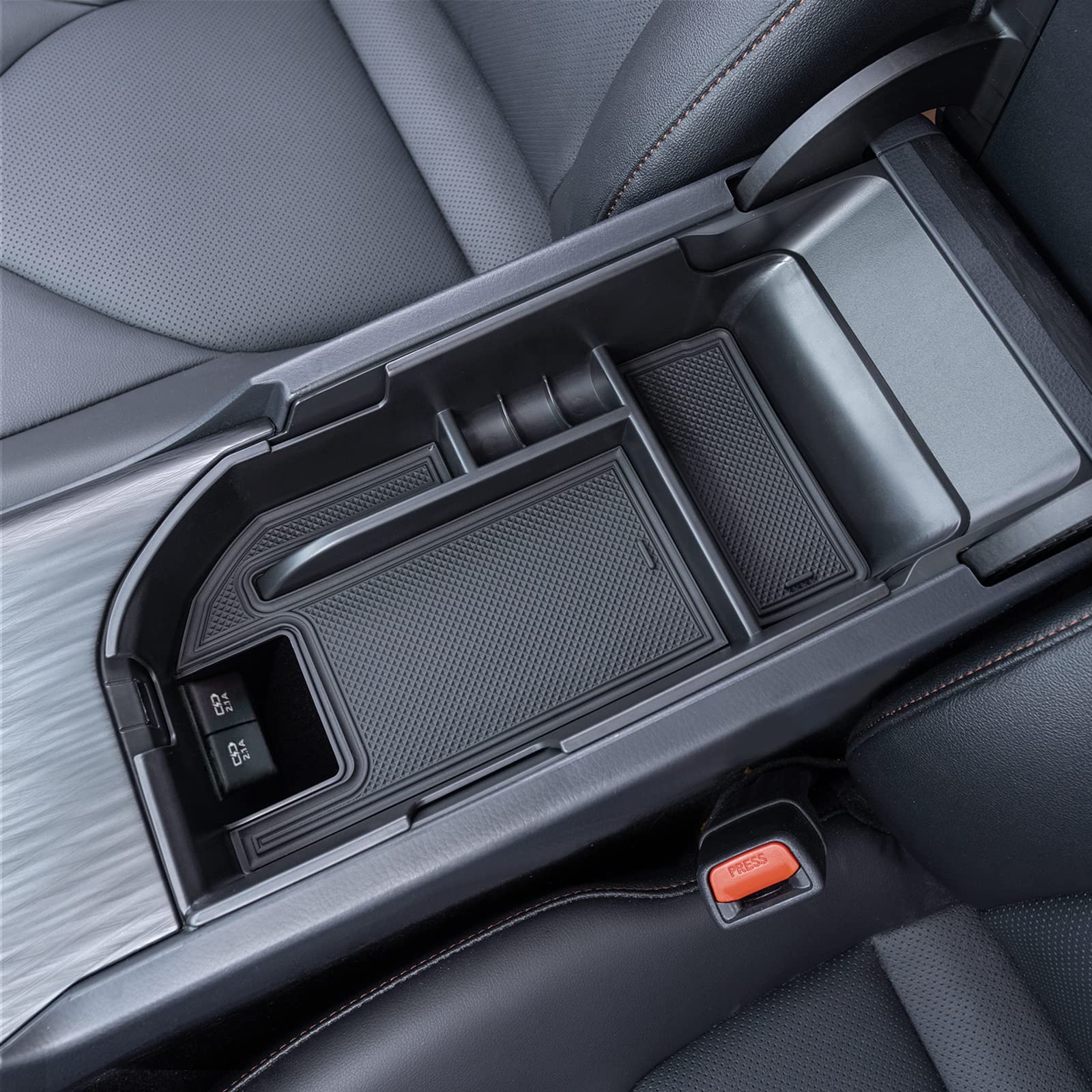 TOPINSTALL close-up of removable rubber mats minimizing rattle
