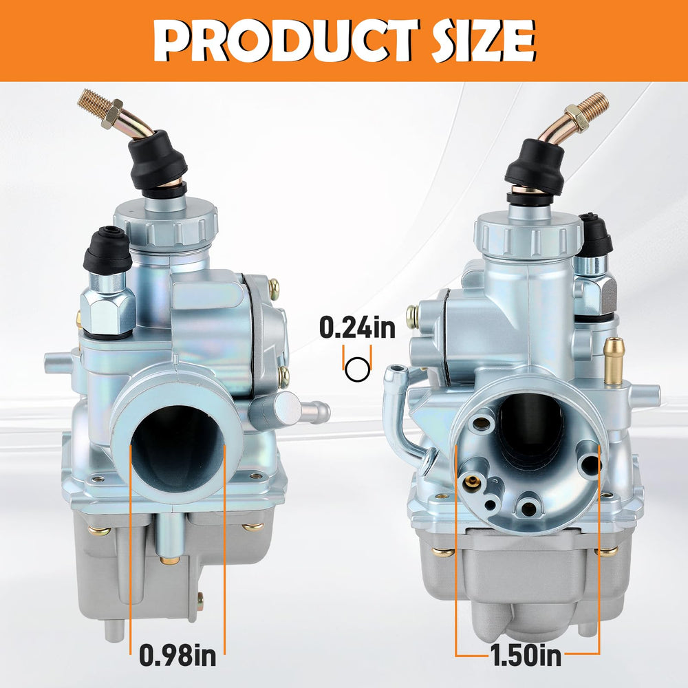 Topkidame carburetor jets and needle close-up for precise fuel metering
