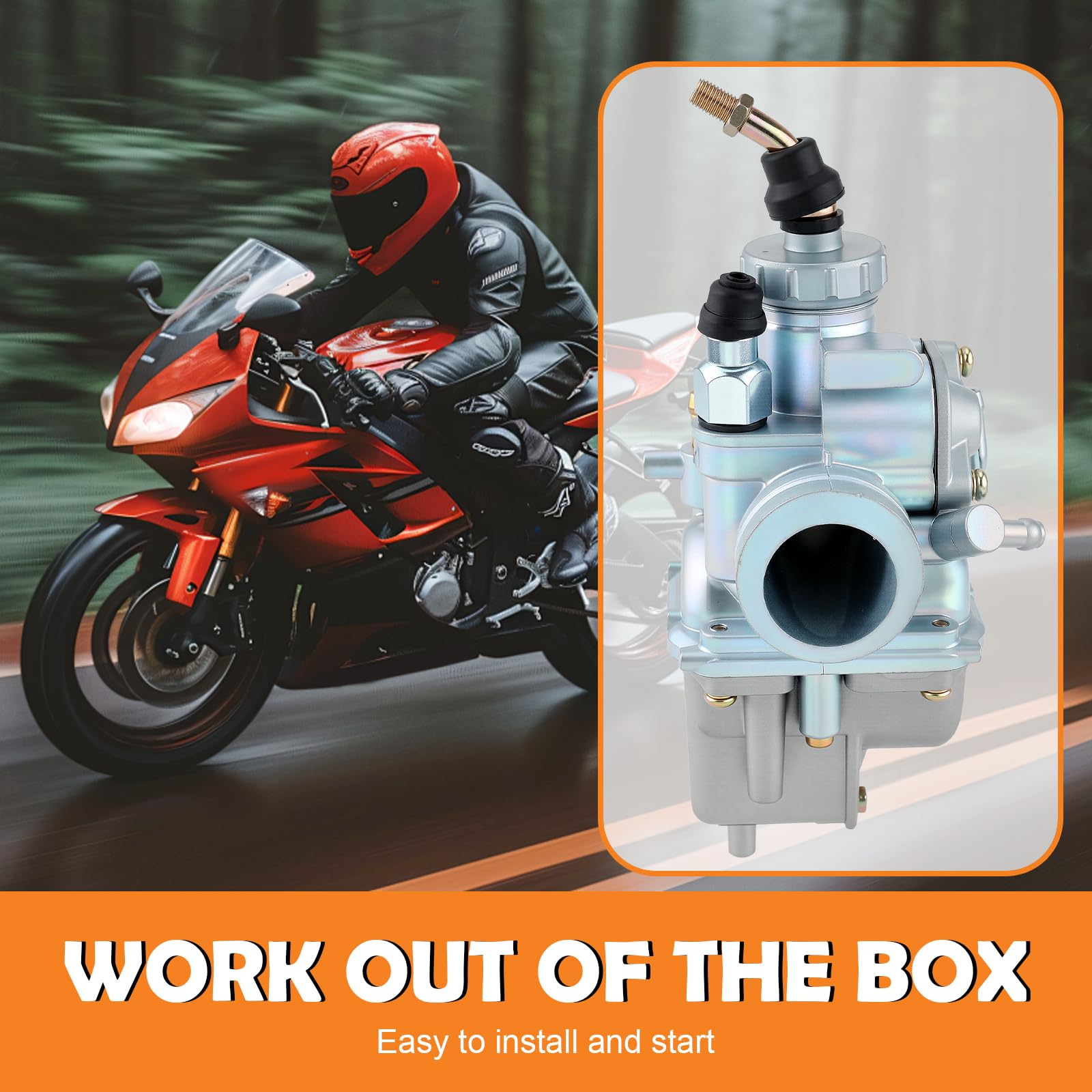 Topkidame carburetor installed on engine showing real-world compatibility