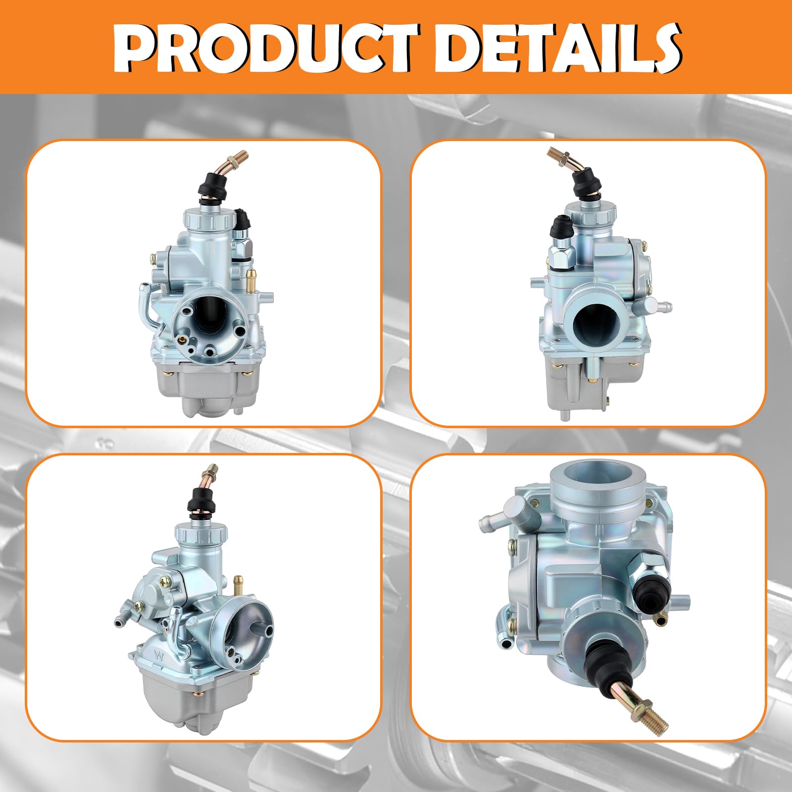 Topkidame carburetor packaged with label showing part identification