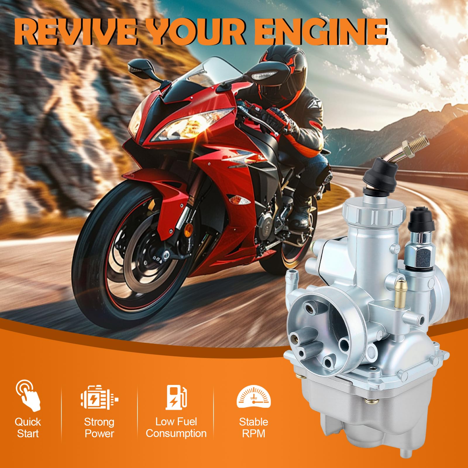 Topkidame carburetor side showing throttle linkage for smoother response