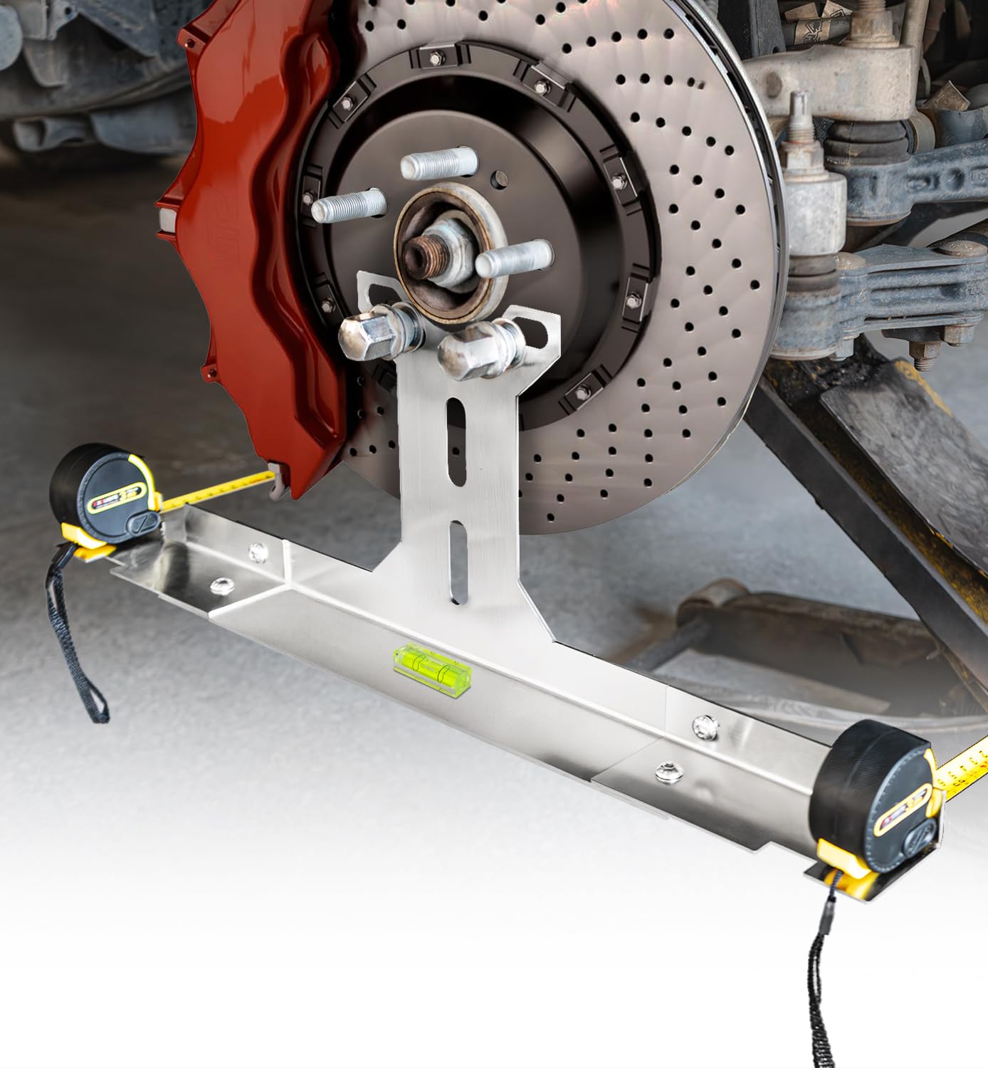 Toplamper front plate overhead view showing flat measuring surface and stability