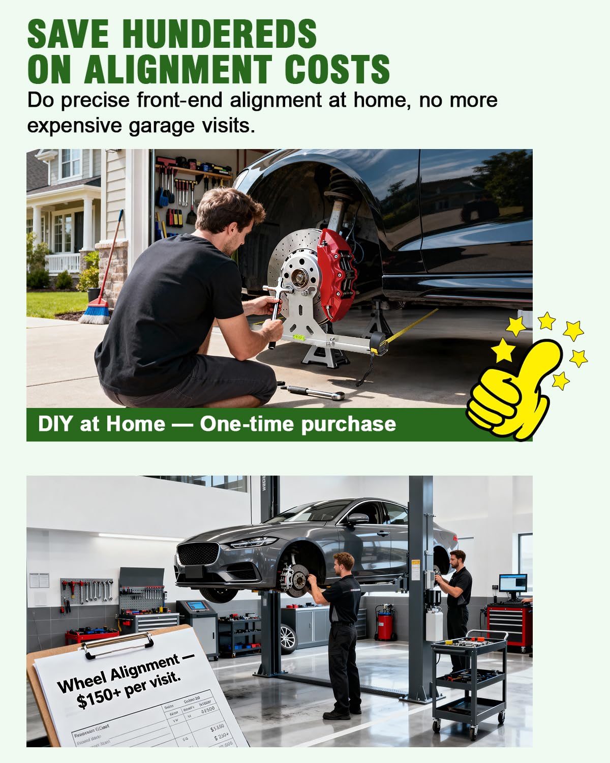 Toplamper in use on car tire showing easy setup and accurate readings