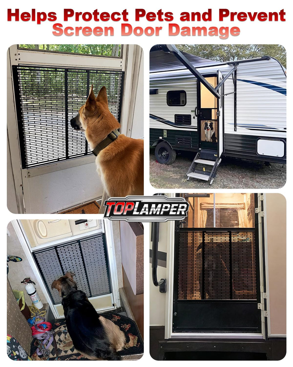 Toplamper installed on camper in outdoor setting showing preserved airflow and visibility benefit