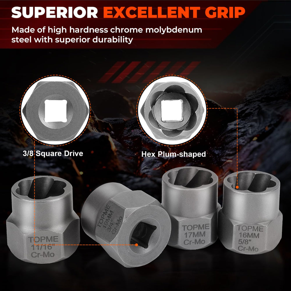 topme set lined up showing full metric and SAE coverage for fastener variety