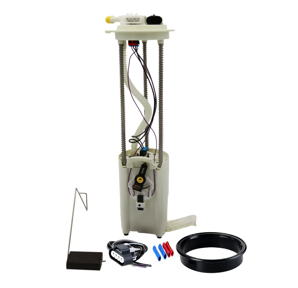 TOPSCOPE fuel pump front view showing full assembly and fitment benefit