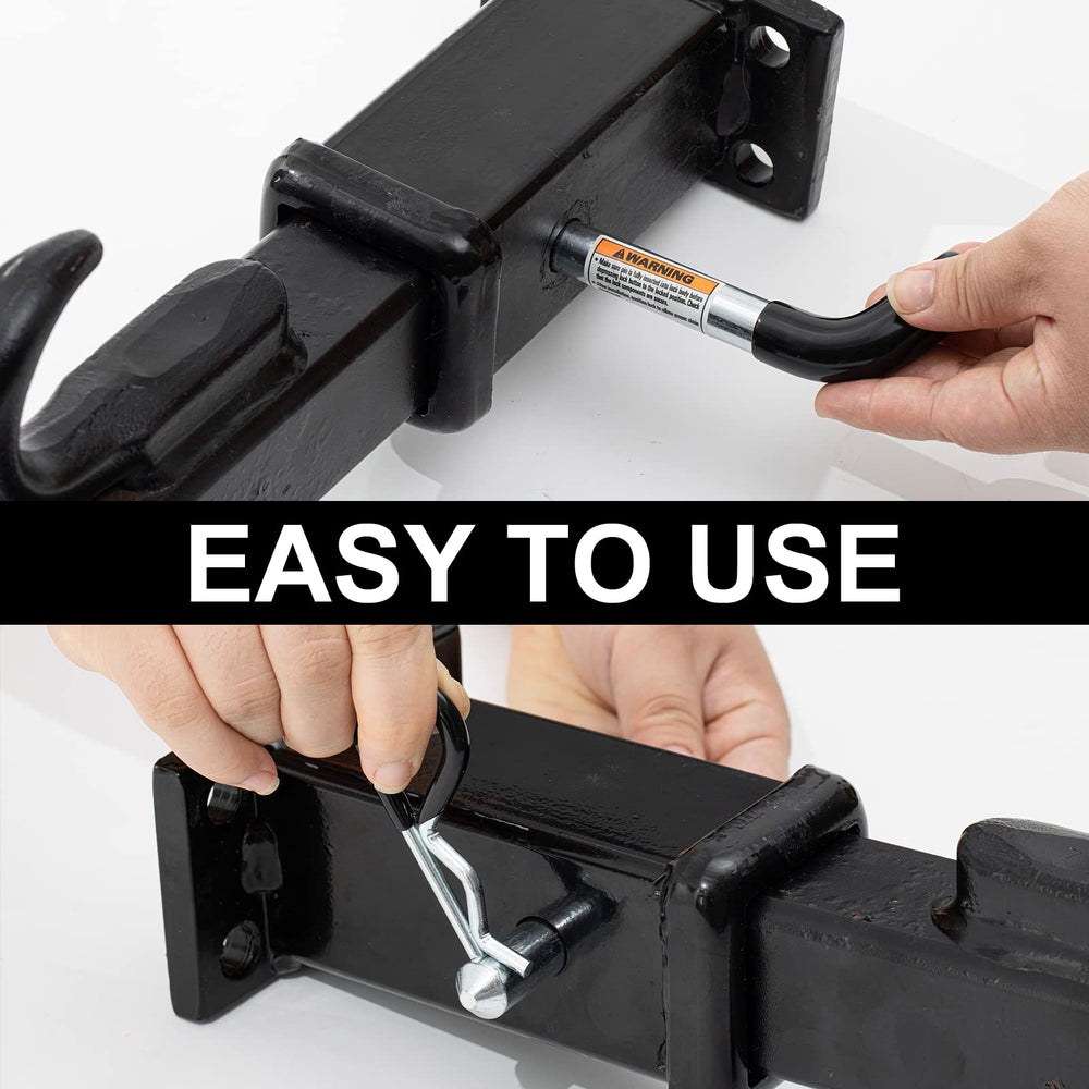 TOPSHINE pin inserted in 2" receiver showing secure towing connection